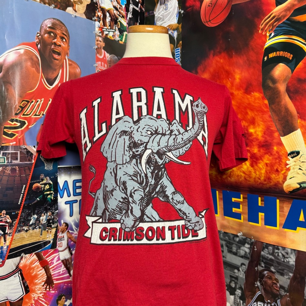Vintage 80s Alabama Crimson Tide Elephant Single Stitch College T Shirt Sz Small